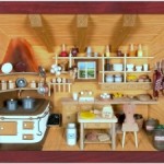 nostalgisches Geschenk ist das 3D Holzbild Alte Küche, lasiert von Dieter Dorsch