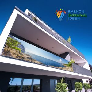 GroÃer Balkon mit Foto - Sichtschutz 