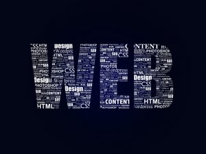 die Buchstaben WEB aus html Befehlen