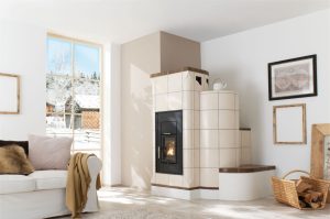 Kachelofen in creme