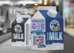 Milchtüten in verschiedenen Abmessungen