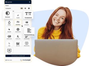 Bedienfeld der Software