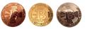 Bitcoin Münzen - Angreifbare Bitcoins - Physische Münzen in Gold Silber Bronze - Dekoration 